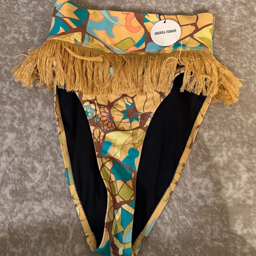 Andrea Iyamah Fringe Bikini Set – Multicolor Print (NWT) - Picture 3 of 5